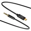 Baseus Yiven audiokabel USB-C naar minijack 3,5 mm, 1,2 m (zwart)
