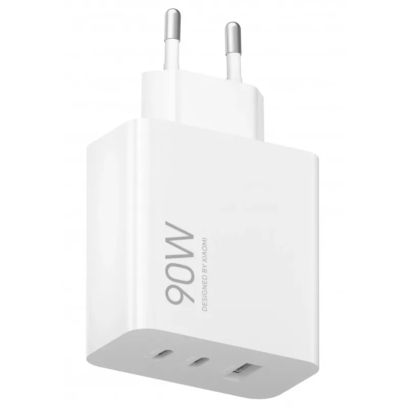 Voeding Xiaomi 90W HyperCharge 3-poorts EU — 90W USB-oplader met drie uitgangspoorten (EU-stekker)