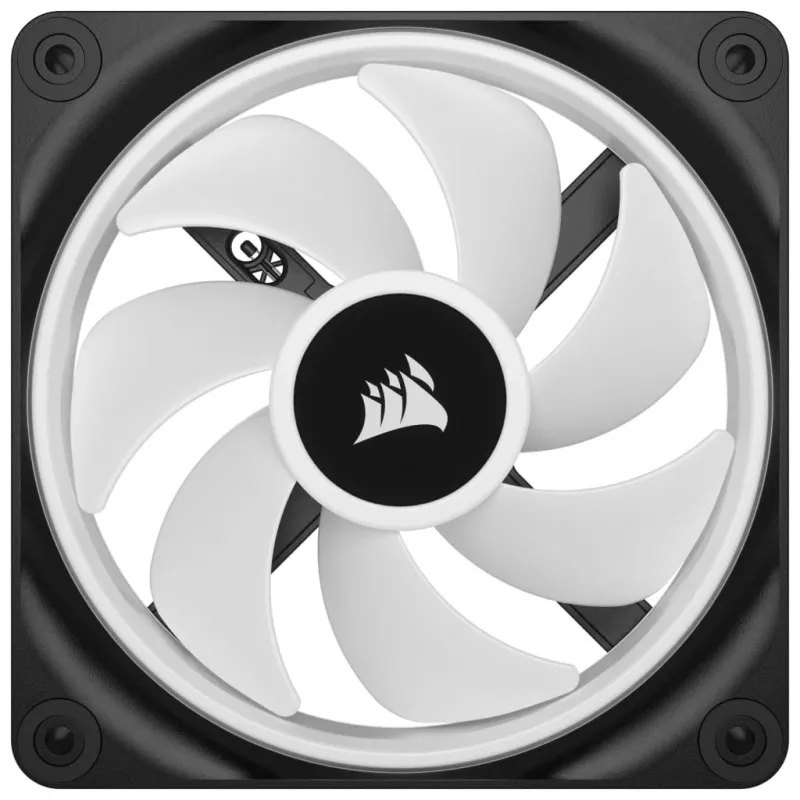 Corsair CO-9051001-WW iCUE LINK QX120 RGB behuizingsventilator, 120 mm, PWM, met temperatuursensor, zwart