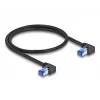 Netwerkkabel DeLOCK RJ45 Cat.6A S/FTP haaks 1 m zwart