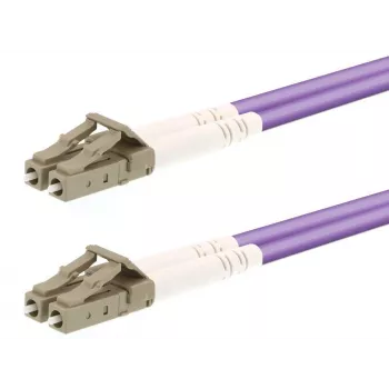 Glasvezelkabel LOGON AL5LCLC20I/4I — OM4 50 µm, LC naar LC, 20 m, vollduplex, turquoise