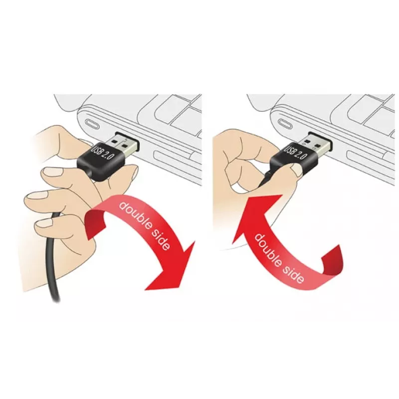USB-kabel DeLOCK 1m USB 2.0 A - B m/m zwart