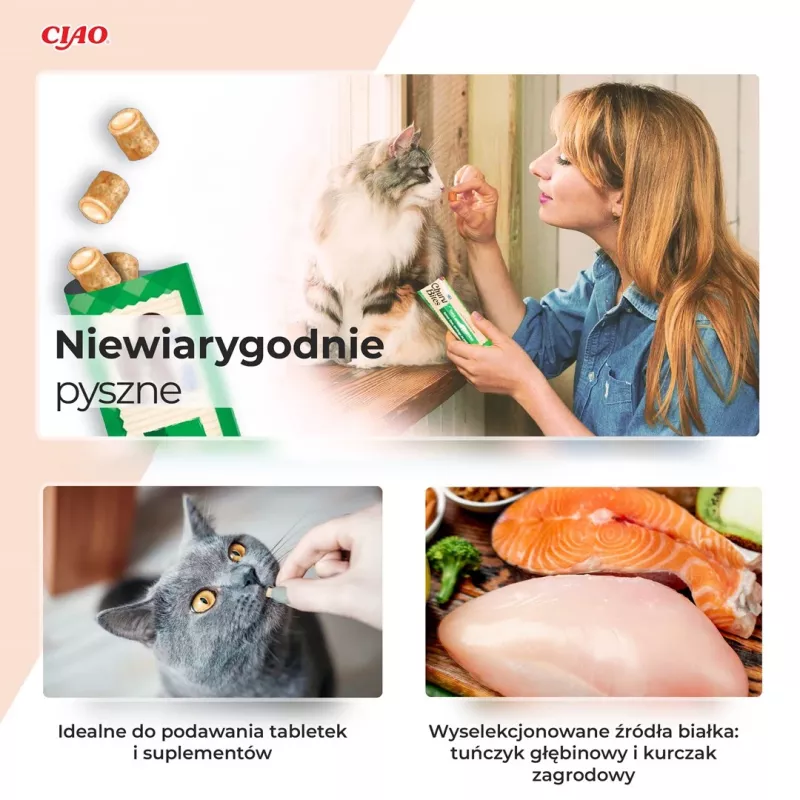 INABA Churu Bites Tuna met kip - Kattenlekkernijen - 3x10 g
