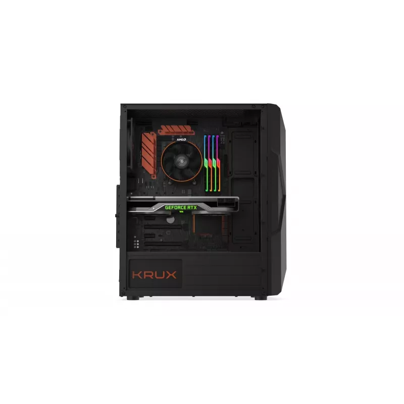 Krux ASTRAL - PC - zwart - ATX - micro ATX - Mini-ITX - gaming - 15,9 cm - 29 cm