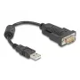 DeLOCK 61549 seriële kabel zwart 0,25 m USB Type-A RS-232