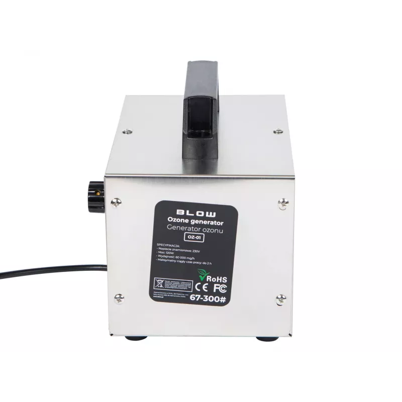 Ozongenerator BLOW oz-01 — 60.000 mg/h vermogen, 120 W vermogen