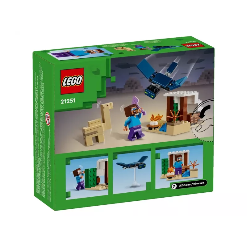LEGO Minecraft 21251 Steves woestijnexpeditie speelgoed-bioom bouwset