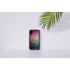 Smartphonehoesje iKins voor iPhone XR — waterbloemen-design, zwart