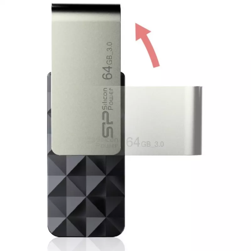 Silicon Power Blaze B30 SP016GBUF3B30V1K USB-stick, 16 GB, USB 3.0, zwart