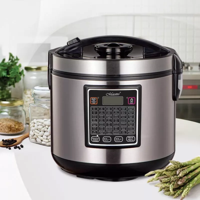 Multicooker Maestro MR-793 5 L, 900 W, RVS/zwart, 42 automatische programma's, 40–160 °C