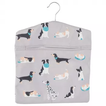 Wasknijperzak Beldray LA032005DFEU7 met hondenmotief, wandgemonteerde stofopbergzak