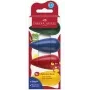 Schrijfkrijt Faber-Castell 120408 blauw groen rood geel 4 stk.