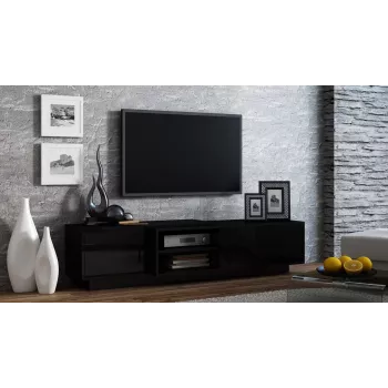 Cama TV-kast SIGMA1 180 zwart/zwart glanzend