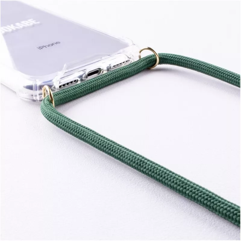 Telefoonhanger-hoesje Lookabe voor iPhone 7/8 Plus — goud met groen bandje