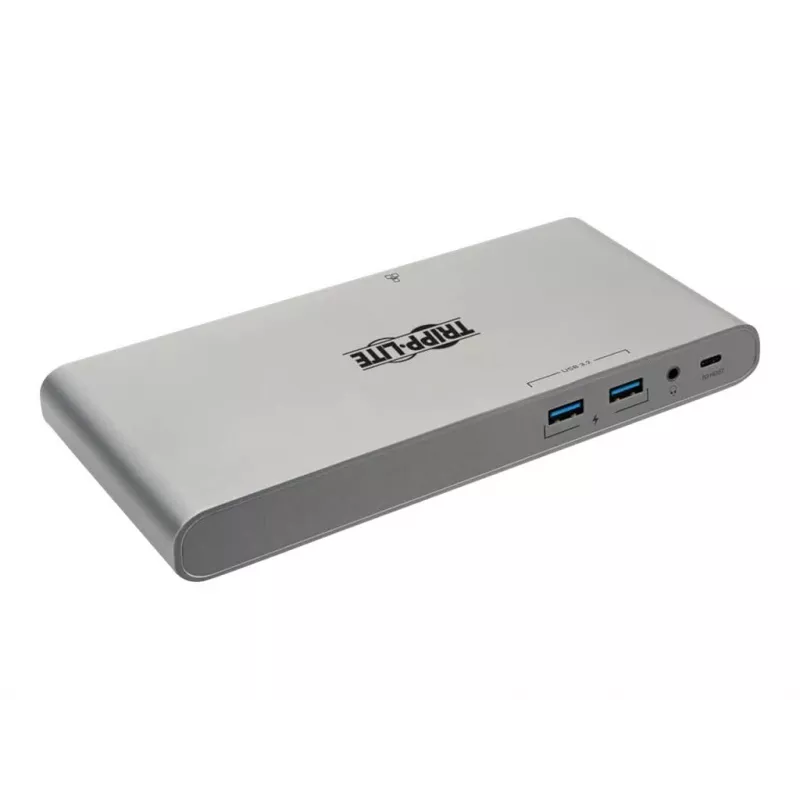 Eaton Tripp Lite USB-C-dock, triple display - 4K HDMI/DisplayPort, VGA, USB 3.2 Gen 1, USB-A/USB-C-hub, GbE, 100W PD-opladen, International Power Cables - dockingstation - USB-C