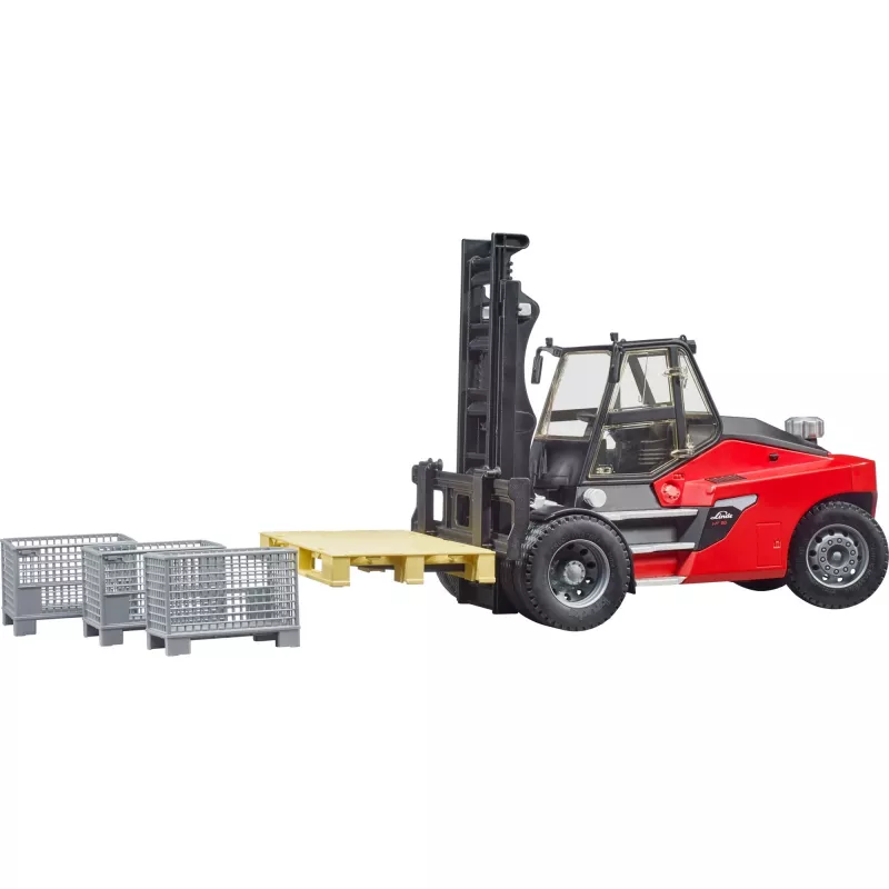 Linde HT160 heftruck met pallet (rood/zwart, incl. 3 gaasbakken)
