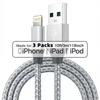 ROLINE - iPad-/iPhone-/iPod-oplaad-/datakabel - Lightning / USB - USB Type-A, 4-polig (M) - Lightning (M) - 1 m - afgeschermd - (USB/USB 2.0) - wit (Pa