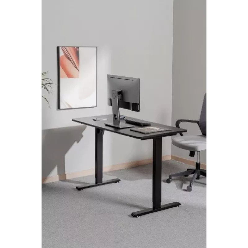 In hoogte verstelbaar bureau Up Up Frigg zwart