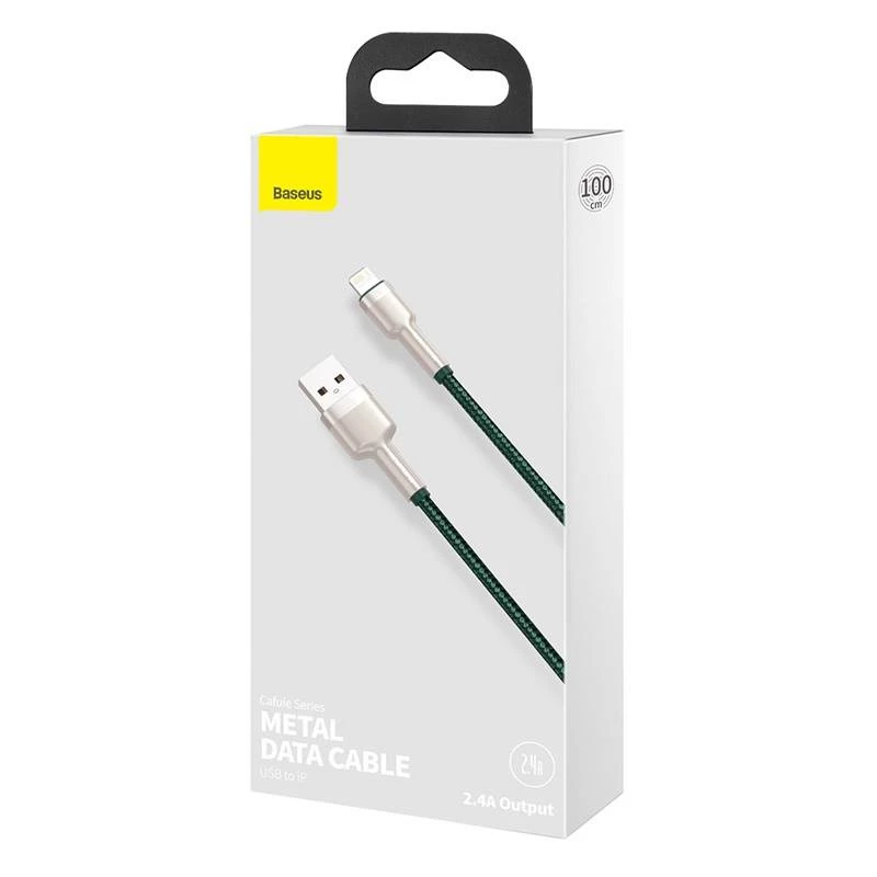 USB-A naar Lightning kabel Baseus 1 m, groen