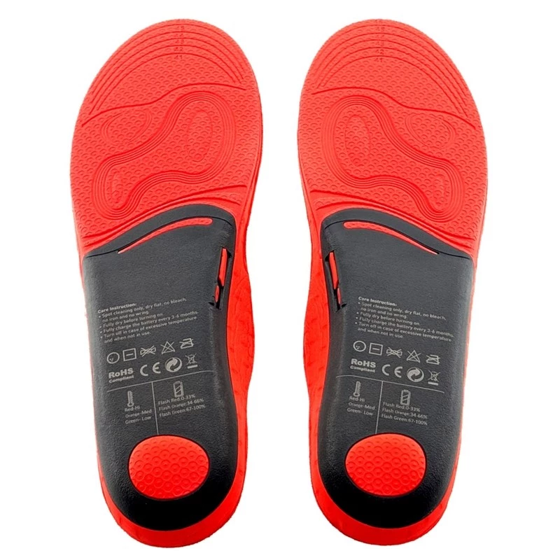 Verwarmde inlegzool Glovii GW3L unisex, 100 % polyester, zwart – verwarmde voetzool voor de winter