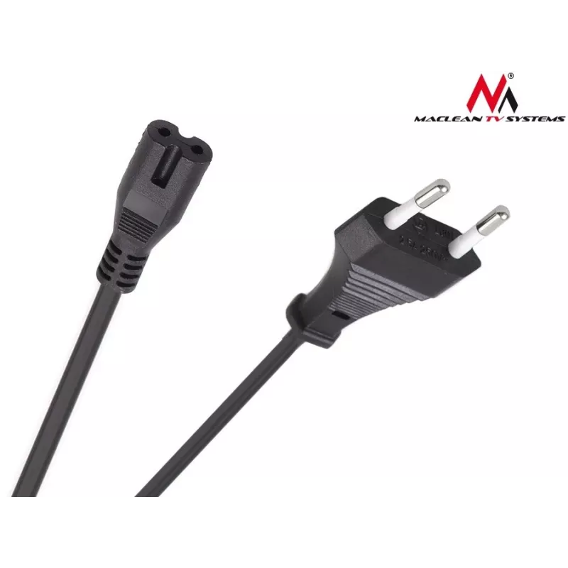 Maclean MCTV-809 Netsnoer EU-stekker naar Figure-8 (C7), 1,5 m
