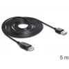USB-kabel DeLOCK EASY-USB 2.0-A 5m zwart
