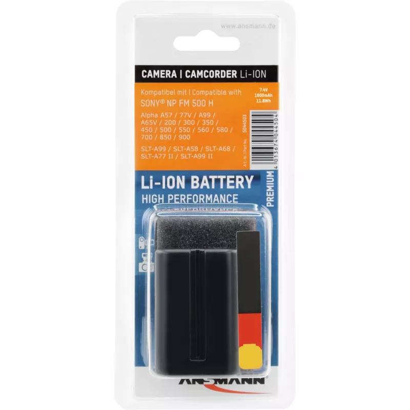 ANSMANN A-Son NP FM 500 H - camerabatterij Li-Ion 1500 mAh (5044503)