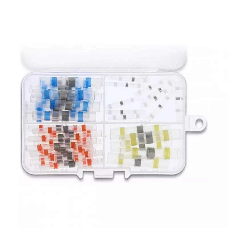 DeLOCK soldeerverbinder waterdichte set 50 stuks 26 - 10 AWG gesorteerde kleuren
