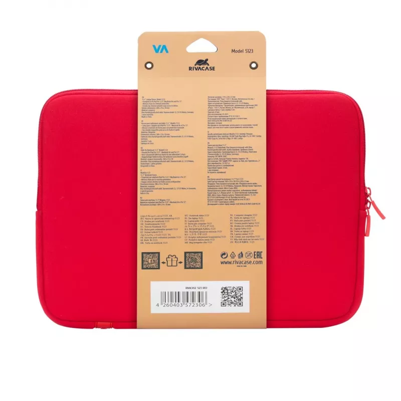 Sleeve Case Rivacase 5123 33,8 cm (13,3 inch) rood