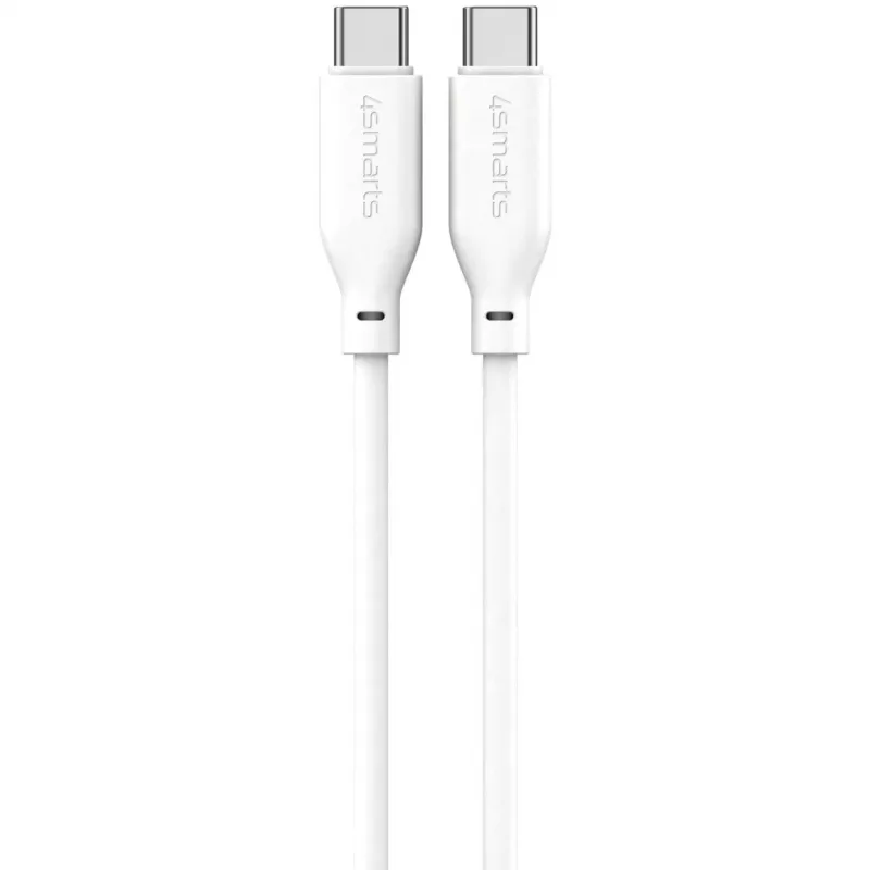 4smarts USB-C / USB-C-siliconenkabel High Flex 60W 1,5m wit