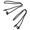 Corsair CC-8900282 Premium gesleeved SATA-kabel, gehoekt, 60 cm, zwart, verpakking van 2