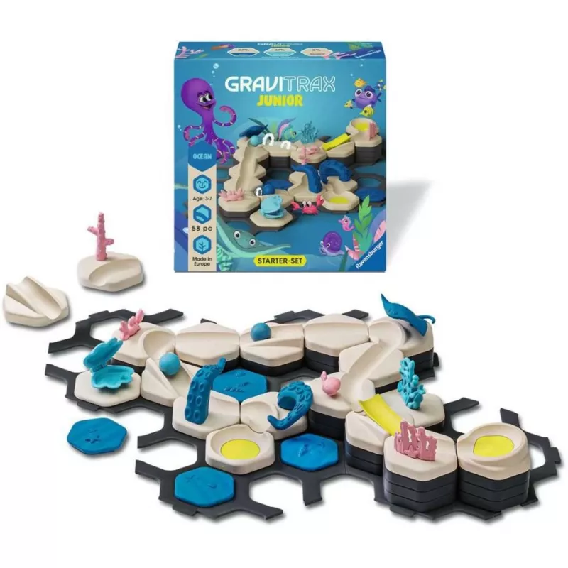 Marmorbahn-Baukasten Ravensburger GraviTrax Junior Starterset S Wüstenstrecke, model 24585