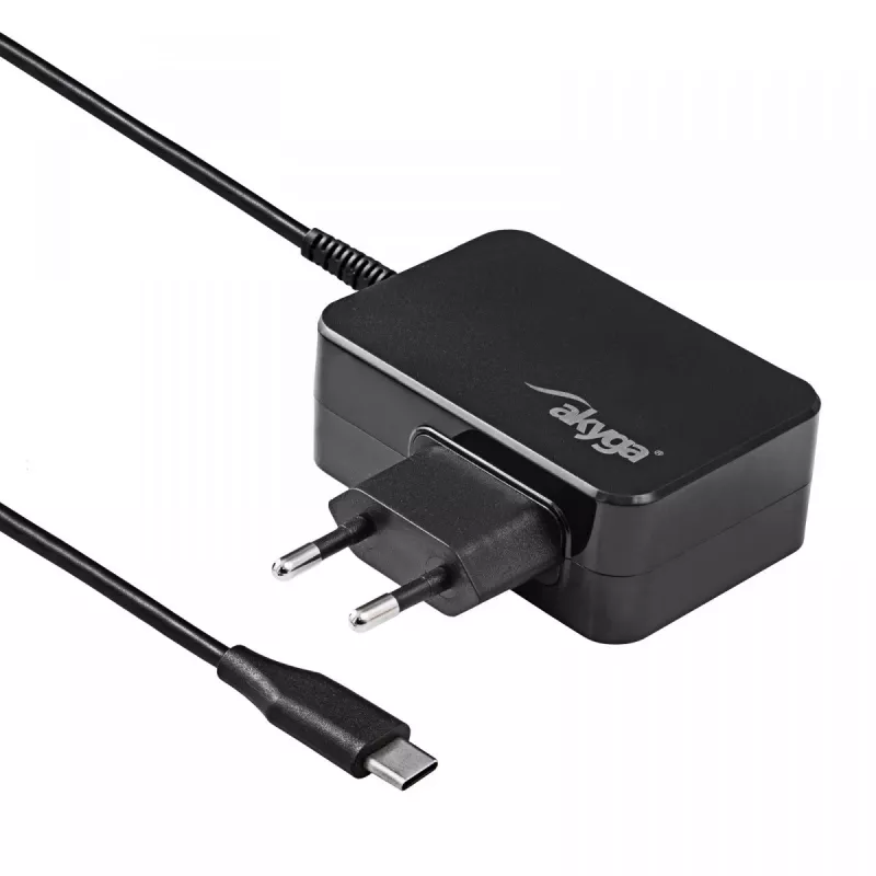 Akyga AK-ND-82 USB-C-GaN-notebookvoeding 90 W, PD 3.0, 5–20 V, 1,8 m kabel, zwart