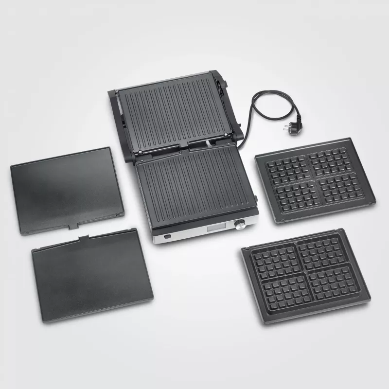Contactgrill Severin KG 2380 zwart zilver 2000W roestvrij staal