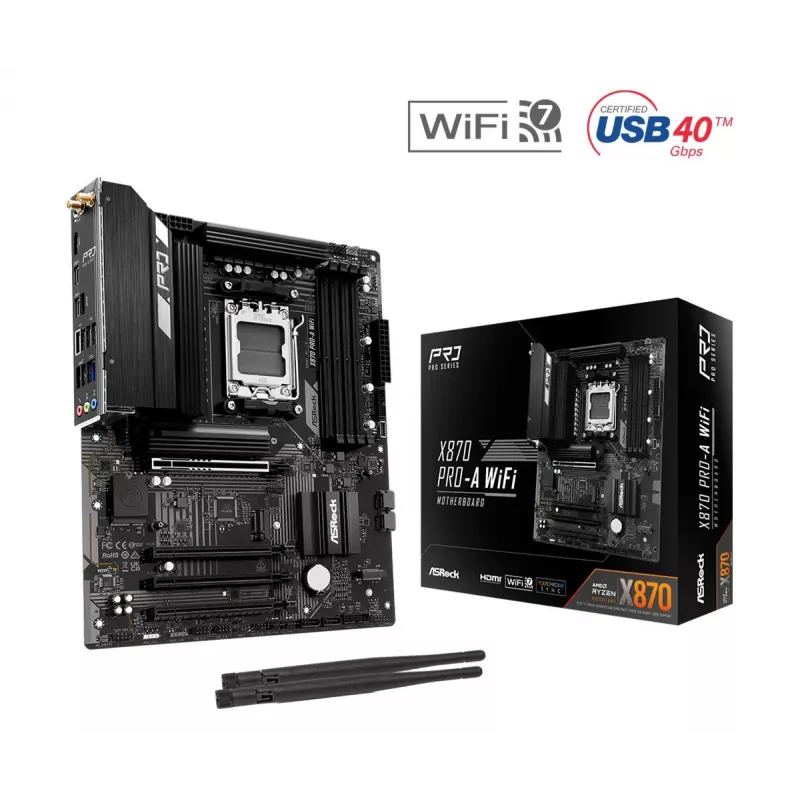 ASRock X870 Pro-A WiFi AMD X870 AM5 ATX-moederbord