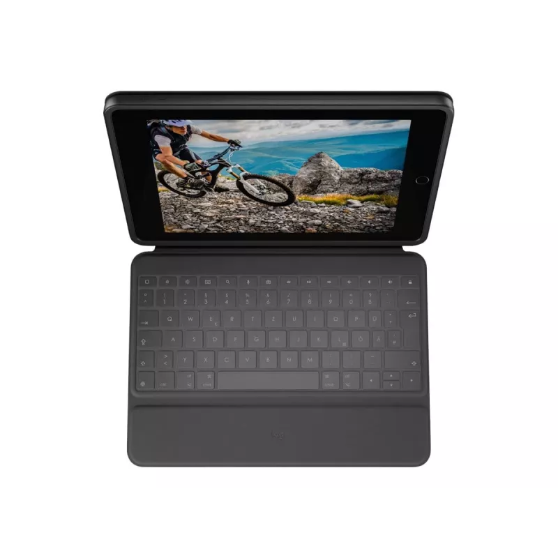 Logitech Rugged Folio - QWERTY - Spaans - 1,8 cm - 1,2 mm - Apple - iPad (10e generatie) model: A2696 - A2757 - A2777