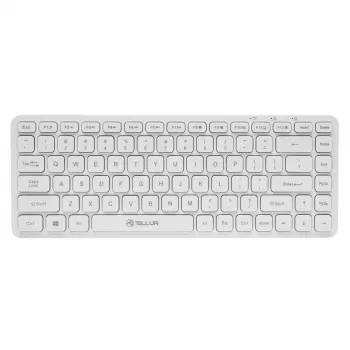 Draadloos toetsenbord Tellur TLL491241 mini wit — compacte layout, draadloze verbinding