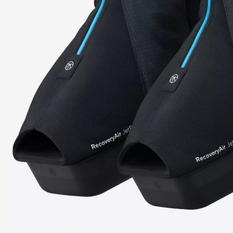 Therabody RecoveryAir JetBoots compressiemassageapparaat voor benen, maat M, zwart