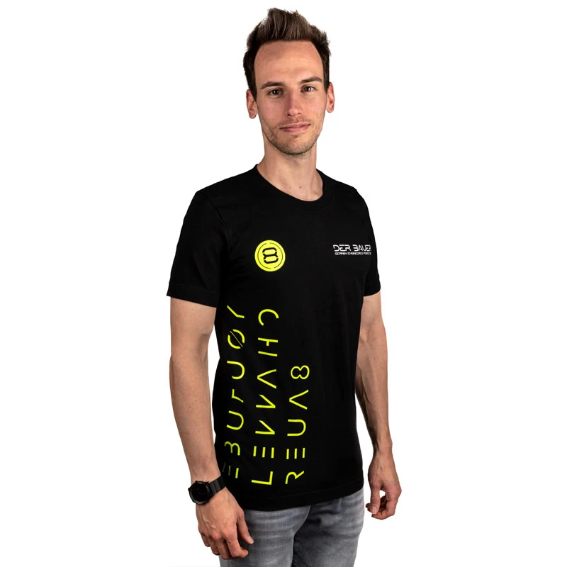 T-shirt der8auer YT-design, maat M, katoenmix vrijetijdskleding