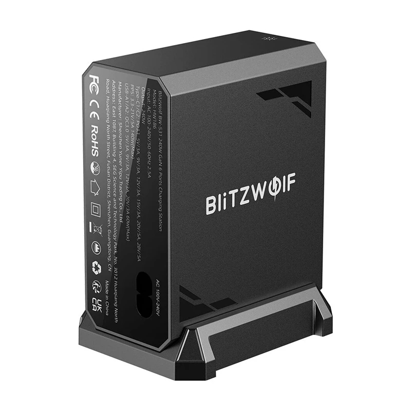 Blitzwolf BW-S31 2xUSB-A, 4xUSB-C, PD, 240W netlader