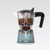 Mokakan Maestro MR-1658-3 – espressokoker van aluminium, 3 kopjes (0,15 l), zwart, klapdeksel