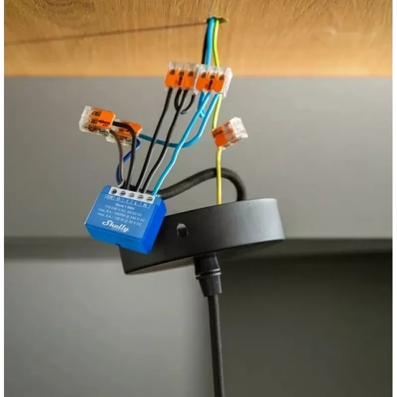 Shelly Qubino Wave 1 Mini LR slimme schakelaar Z-Wave blauw