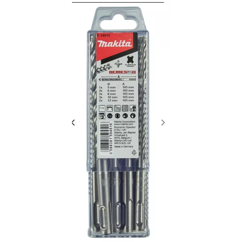 MAKITA BORENSET SDS+ 12-delig NEMESIS 2
