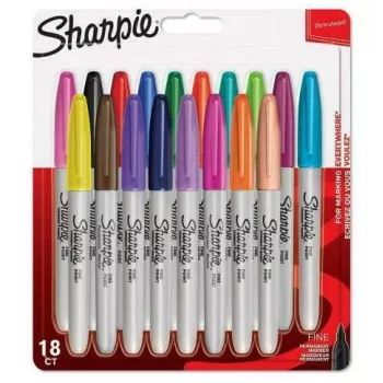 Sharpie fijnmarker 18 stuks fijne punt veelkleurig