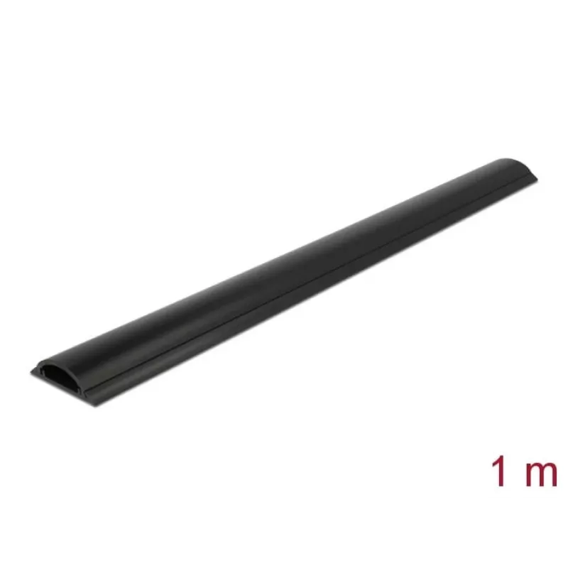 Kabelgoot DeLOCK 50 x 12 mm zelfklevend zwart 1 m