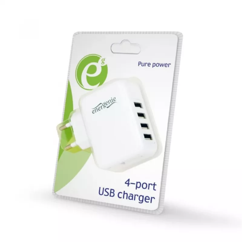 USB-oplader universeel wit/4-poorts EG-U4AC-02 GEMBIRD