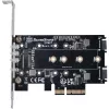 Silverstone SST-ECM27 M.2/SATA-adapterkaart, PCIe 4.0, 1x M-Key, 2x SATA 6G - Low Profile