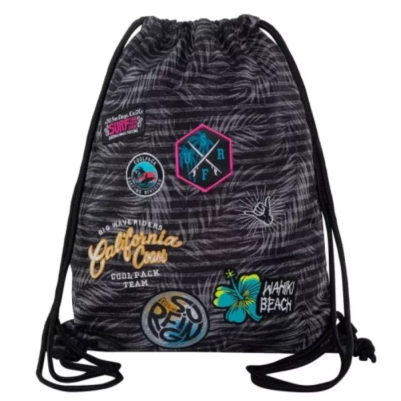 Gymsack Coolpack Sprint Sprint Badges meisjes grijs