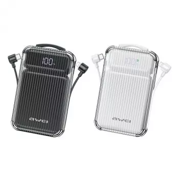Powerbank 10000mAh 38,5 W P89K geïntegreerde kabel