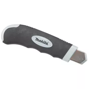 Makita D-65713 afbreekmes, 100 mm, incl. 8 afbreekmesjes (7 in het handvat opgeborgen), automatische mesaanvoer, ergonomisch antisliphandvat, blauw